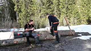 Sexy Snowboarder Brittany Bardot Invites Lumberjacks Back For DP Threesome GP2970